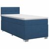 vidaXL Cama box spring com colch&atilde;o Azul 90 x 190 cm Tecido