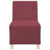 vidaXL Poltrona sem bra&ccedil;os 55 cm tecido vermelho tinto