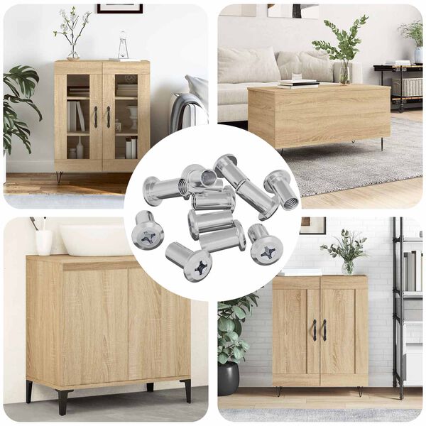 vidaXL Porca de Bloqueio 2857 pcs N&iacute;quel A&ccedil;o