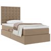 vidaXL Cama com Armazenamento Cappuccino 90 x 200 cm Couro Sint&eacute;tico