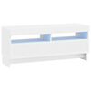 vidaXL Gabinete de TV LED Branco Derivados de Madeira