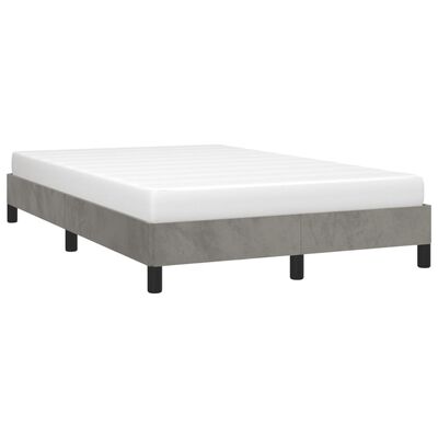 vidaXL Estrutura de cama 120x190 cm veludo cinzento-claro