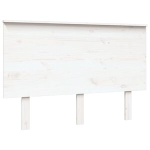 vidaXL Cabeceira de cama 124x6x82,5 cm pinho maci&ccedil;o branco