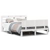 vidaXL Estrutura de cama c/ cabeceira 150x200 cm pinho maci&ccedil;o branco