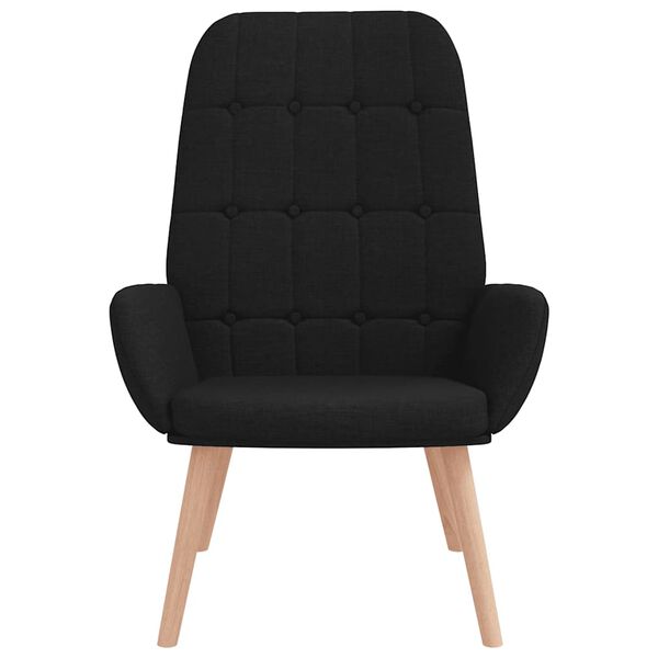 vidaXL Cadeira de descanso tecido preto