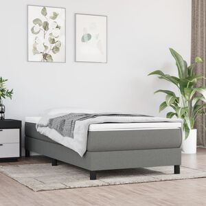 vidaXL Colch&atilde;o de molas ensacadas firmeza m&eacute;dia 80x200x20 cm tecido cinza-escuro