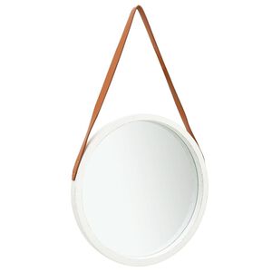 vidaXL Espelho de parede com al&ccedil;a 50 cm branco