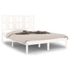 vidaXL Cama sem colchão 140x200 cm madeira de pinho maciça branco