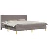 vidaXL Estrutura de cama com colch&atilde;o Cinzento-acastanhado 200 x 200 cm