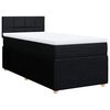 vidaXL Cama com molas/colch&atilde;o 100x200 cm tecido preto