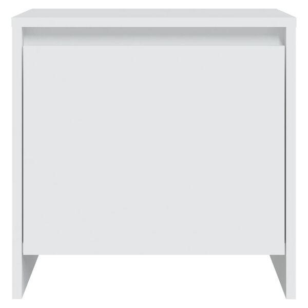 vidaXL Mesa de cabeceira 45x34x44,5 cm aglomerado branco