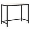 vidaXL mesa Branco 100 x 50 x 77 cm Madeira de Engenharia e A&ccedil;o