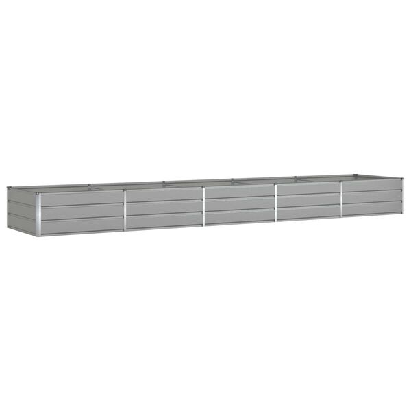 vidaXL Floreira Cinzento-claro 195 x 100 x 45 cm A&ccedil;o Galvanizado
