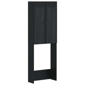 vidaXL Arm&aacute;rio de banheiro ALKMAAR Preto 66 x 25,5 x 190 cm