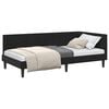 vidaXL Estrutura de Cama de Canto Preto 90 cm x 200 cm Veludo