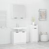 vidaXL 3 pcs conjunto m&oacute;veis casa de banho madeira processada branco