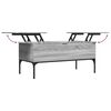 vidaXL Mesa de centro 100x50x45cm derivados madeira/metal cinza sonoma