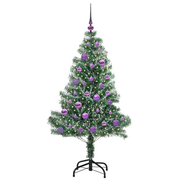 vidaXL &Aacute;rvore de Natal Artificial Coberta de Neve com Luzes de LED