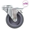 vidaXL 16 pcs rodas girat&oacute;rias com orif&iacute;cio para parafuso 75 mm