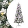 vidaXL &Aacute;rvore de Natal Articulada Artificial Verde e Branco 210 cm