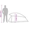 vidaXL Tenda de campismo c&uacute;pula p/ 1 pessoa imperme&aacute;vel cinza/laranja