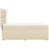vidaXL Cama com molas/colch&atilde;o 90x190 cm tecido cor creme