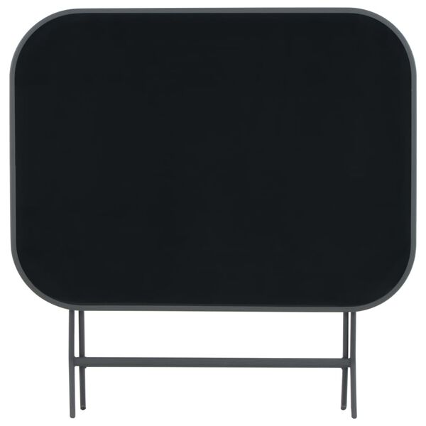 vidaXL Mesa de jardim dobr&aacute;vel 100x75x72 cm vidro e a&ccedil;o cinzento