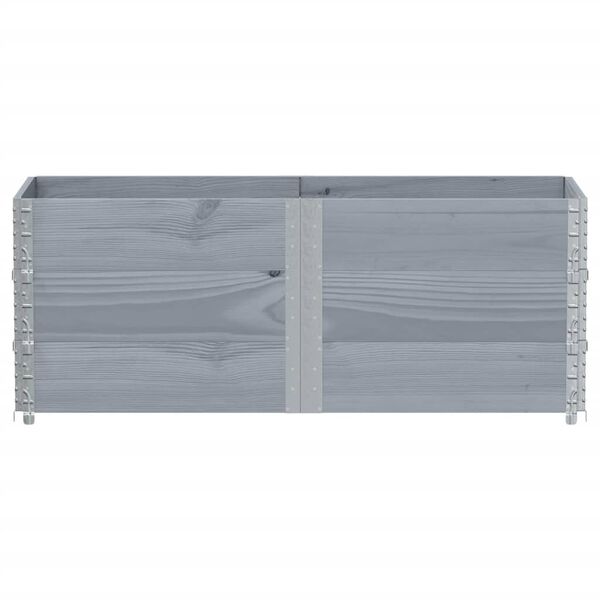 vidaXL Colares p/ paletes 3 pcs 150x50 cm madeira pinho maci&ccedil;a cinza