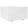 vidaXL Vaso/floreira jardim 80x80x49,5 cm madeira pinho maci&ccedil;a branco