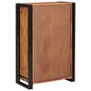 vidaXL Highboard com Portas Castanho Madeira de acácia maciça e metal