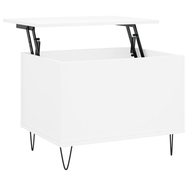 vidaXL Mesa de centro 60x44,5x45 cm derivados de madeira branco