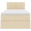 vidaXL Cama com arruma&ccedil;&atilde;o e colch&atilde;o com colch&atilde;o Creme 90 x 190 cm