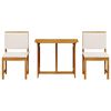 vidaXL Conjunto Bistro de Jardim 3 pcs Castanho
