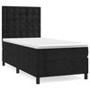vidaXL Cama com molas/colch&atilde;o 90x190 cm veludo preto