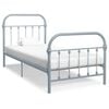 vidaXL Estrutura de cama 90x200 cm metal cinzento