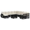 vidaXL Conjunto de Sof&aacute; de Jardim 12 unid. Preto e Branco Creme