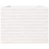 vidaXL Vaso/floreira de jardim 90x60x45,5 cm pinho maci&ccedil;o branco