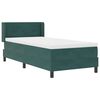vidaXL Cama Box com colch&atilde;o Verde Escuro 200 x 80 cm Veludo