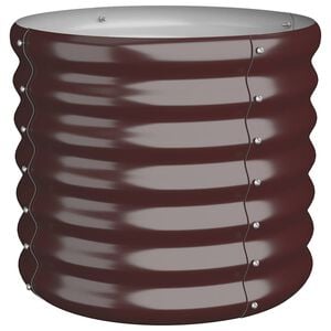 vidaXL Vaso/floreira de jardim a&ccedil;o galvanizado 40x40x36 cm castanho