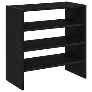vidaXL Sapateiras 2 pcs empilh&aacute;veis 60x30x30,5 cm carvalho preto
