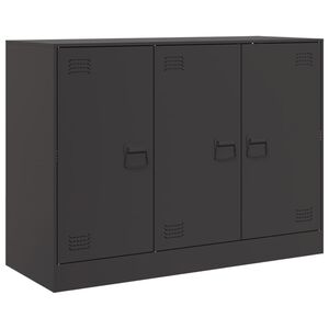vidaXL Aparador 99x39x73 cm a&ccedil;o preto