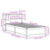 vidaXL Cama sem colchão 75x190 cm madeira de pinho maciça branco