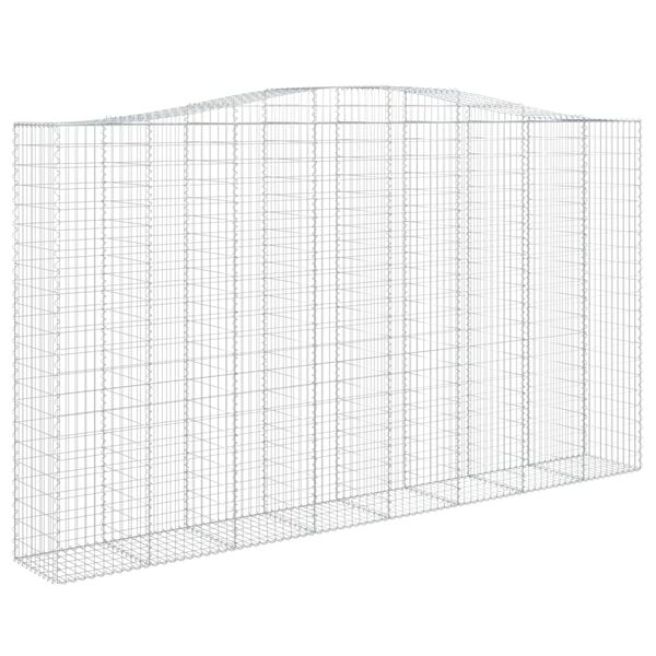 vidaXL Cestos gabi&atilde;o arqueados 9pcs 400x50x220/240cm ferro galvanizado