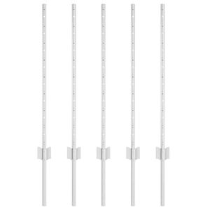 vidaXL Poste de Cerca Embutido 5 unid. Prateado 120 cm