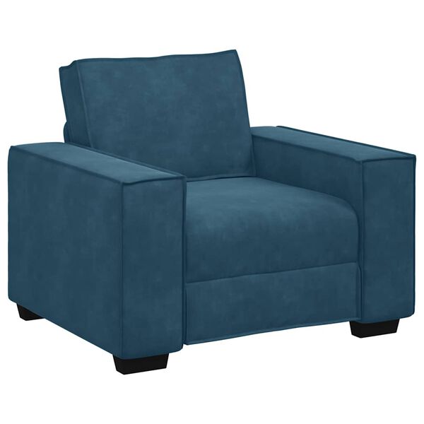 vidaXL Poltrona 100x78x84 cm veludo azul