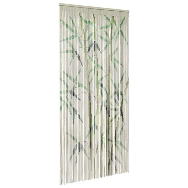 vidaXL Cortina de Porta contra Insetos Estampa de Bambu 90x220cm Bambu