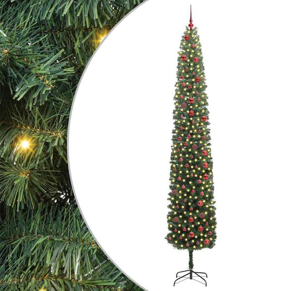 vidaXL &Aacute;rvore de Natal Artificial Verde 300 cm PVC e A&ccedil;o e Pl&aacute;stico