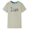 T-shirt infantil caqui-claro 128