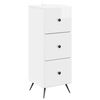 vidaXL Gabinete de Gavetas Branco Brilhante 33 x 34,5 x 90 cm