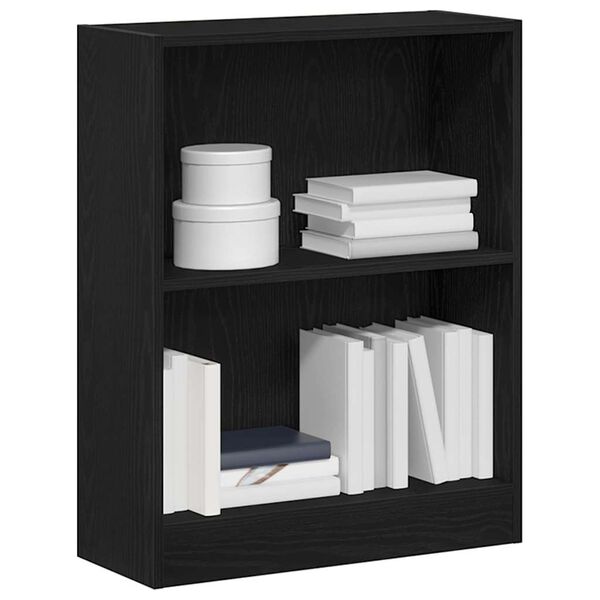 vidaXL Gabinete de Livros Carvalho Preto 60 x 24 x 76 cm